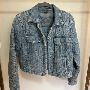Blank NYC Light Blue Cropped Jean Jacket